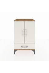 Hyperion Komodin 3 Raflı Tek Çekmeceli 2 Kapaklı 60x44x96