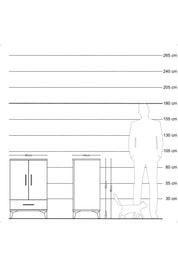 Hyperion Komodin 3 Raflı Tek Çekmeceli 2 Kapaklı 60x44x96 Çam-Çam