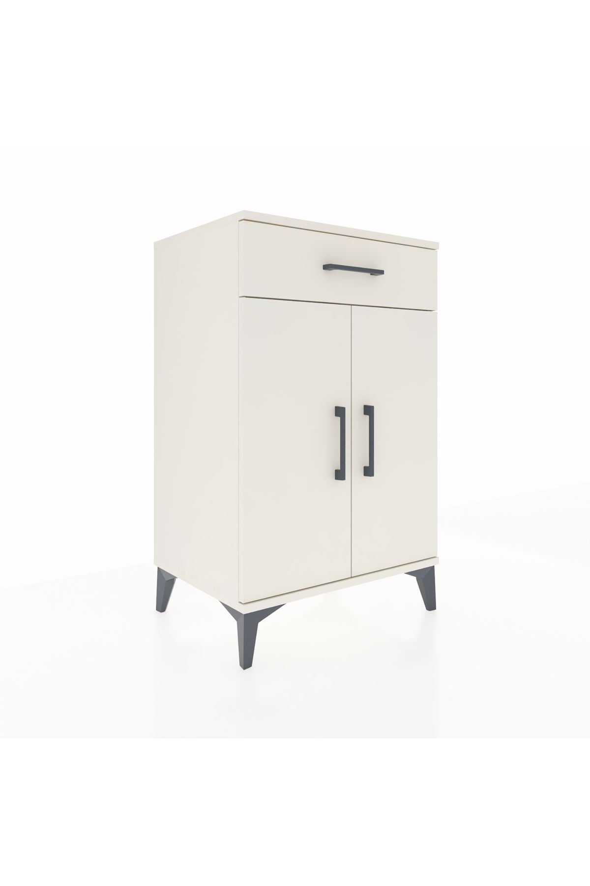 Hyperion Komodin 2 Raflı Tek Çekmeceli 2 Kapaklı 60x44x96 Aytaşı-Aytaşı