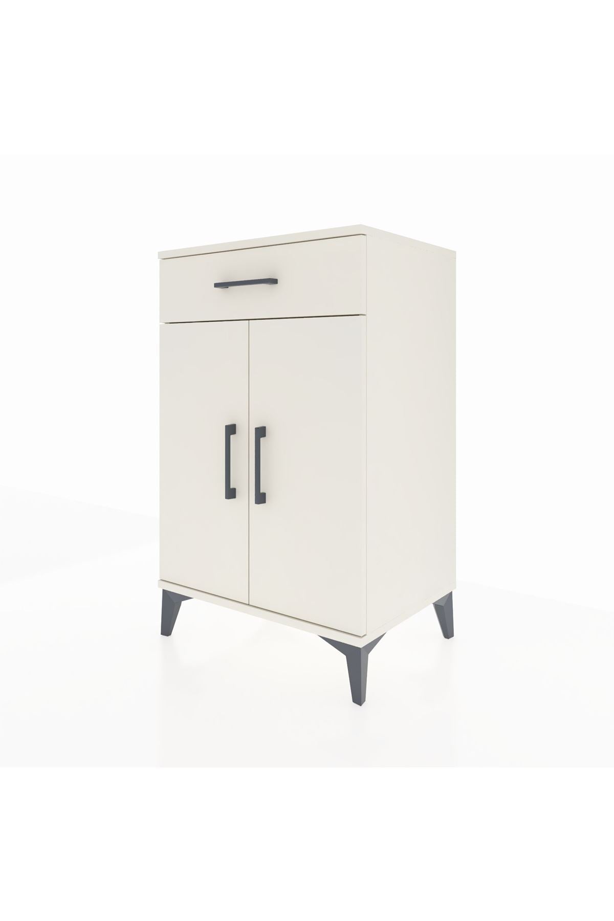 Hyperion Komodin 2 Raflı Tek Çekmeceli 2 Kapaklı 60x44x96 Aytaşı-Aytaşı