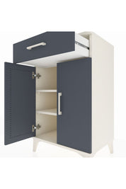 Hyperion Komodin 2 Raflı Tek Çekmeceli 2 Kapaklı 60x44x96 Aytaşı-Antrasit