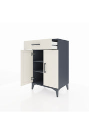 Hyperion Komodin 2 Raflı Tek Çekmeceli 2 Kapaklı 60x44x96 Antrasit-Aytaşı