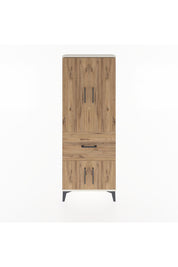 Arges Dolap 3 Raflı Tek Çekmeceli 4 Kapaklı 60x30x163 Aytaşı-Çam