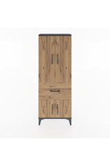 Arges Dolap 3 Raflı Tek Çekmeceli 4 Kapaklı 60x30x163