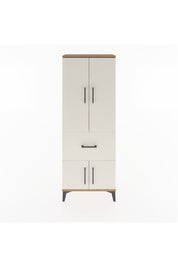 Arges Dolap 3 Raflı Tek Çekmeceli 4 Kapaklı 60x30x163 Çam-Aytaşı