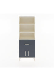 Arges Dolap 3 Raflı Tek Çekmeceli 2 Kapaklı 60x30x163 Aytaşı-Antrasit