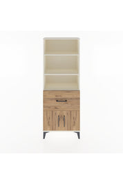Arges Dolap 3 Raflı Tek Çekmeceli 2 Kapaklı 60x30x163 Aytaşı-Çam