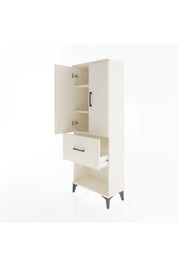 Arges Dolap 3 Raflı Tek Çekmeceli 2 Kapaklı 60x30x163 Aytaşı-Aytaşı