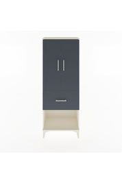 Arges Dolap 3 Raflı Tek Çekmeceli 2 Kapaklı 60x30x163 Aytaşı-Antrasit