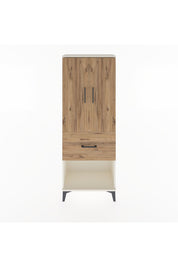 Arges Dolap 3 Raflı Tek Çekmeceli 2 Kapaklı 60x30x163 Aytaşı-Çam