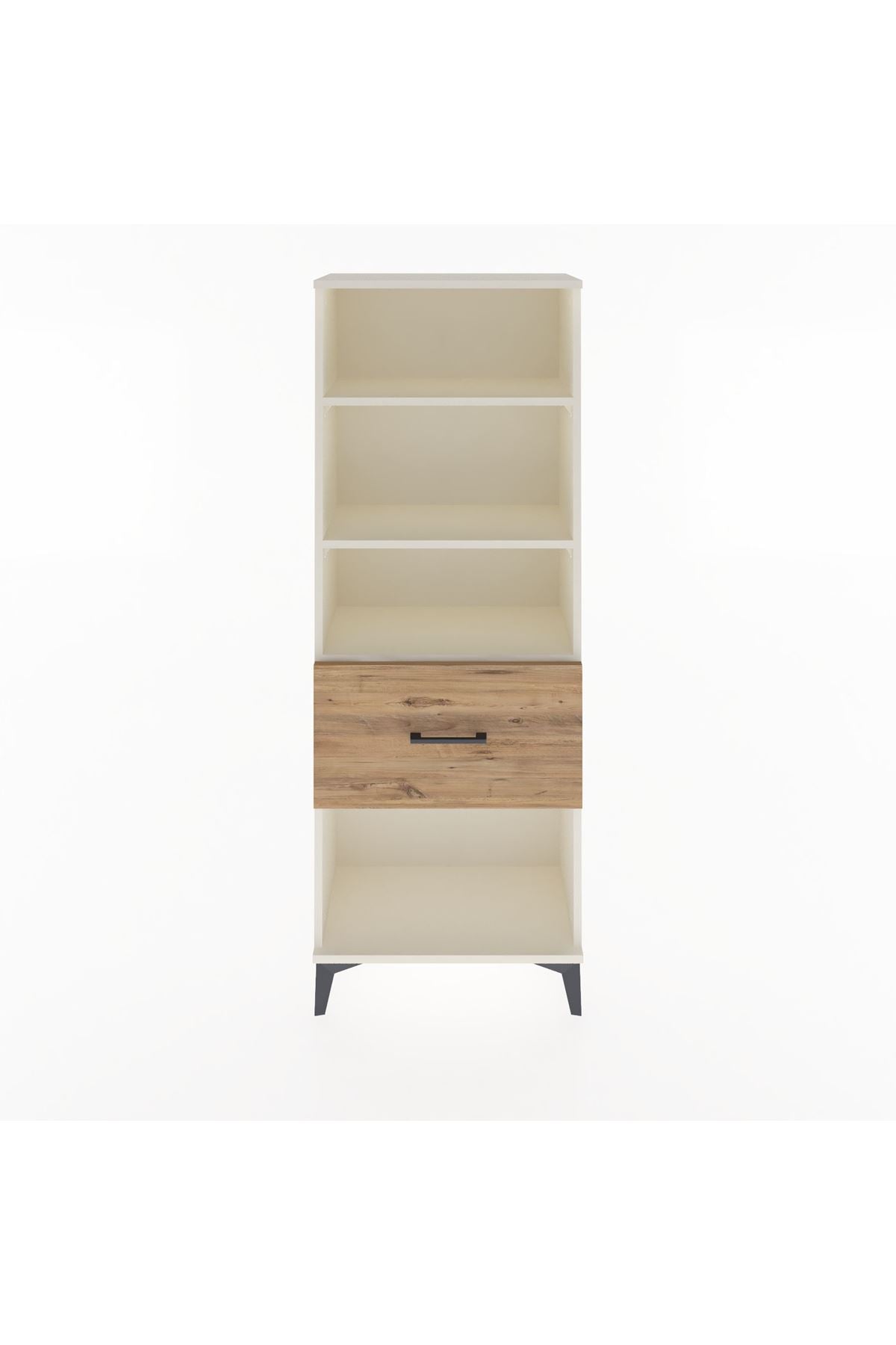 Arges Dolap 3 Raflı Tek Çekmeceli 60x30x163 Aytaşı-Çam