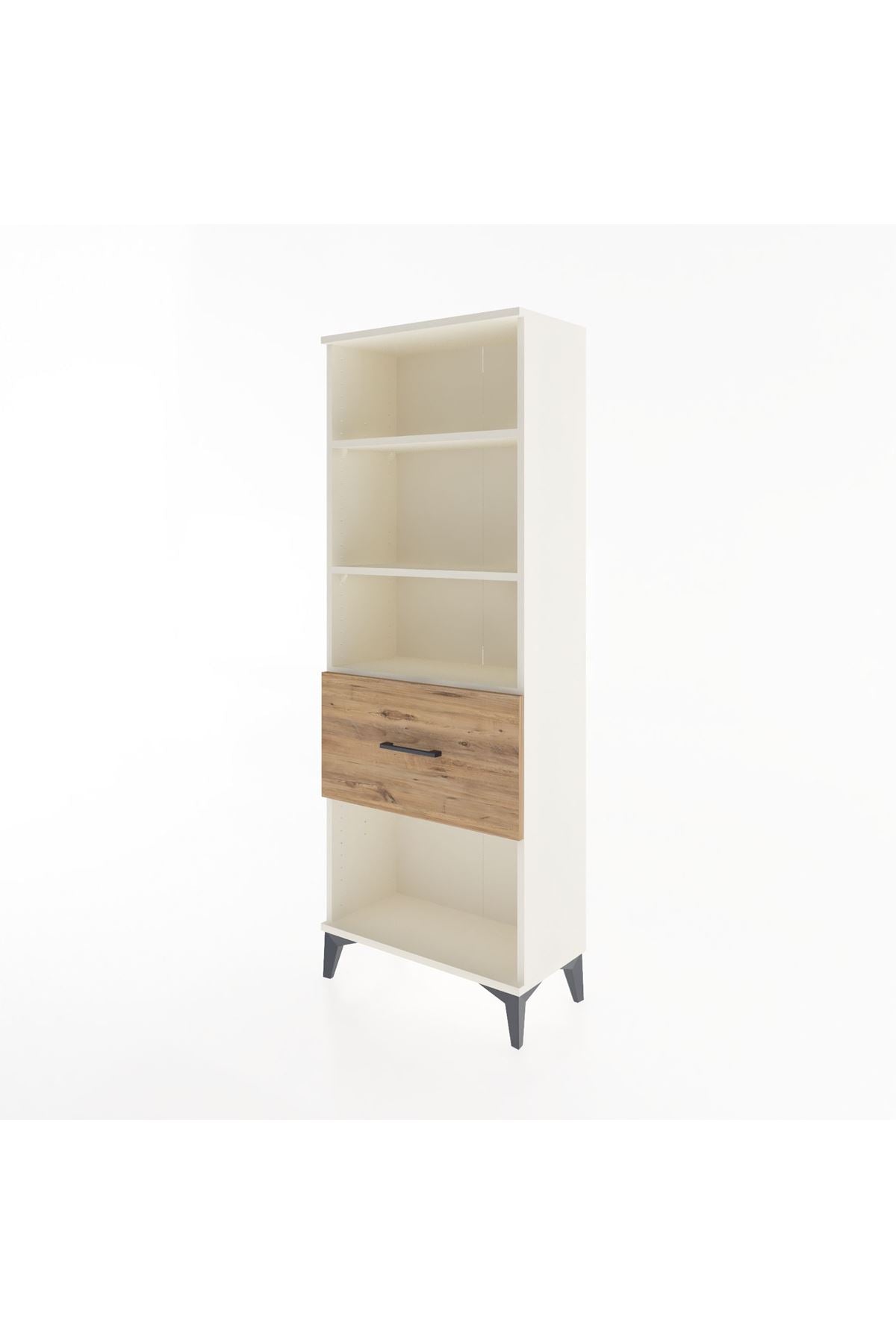 Arges Dolap 3 Raflı Tek Çekmeceli 60x30x163 Aytaşı-Çam