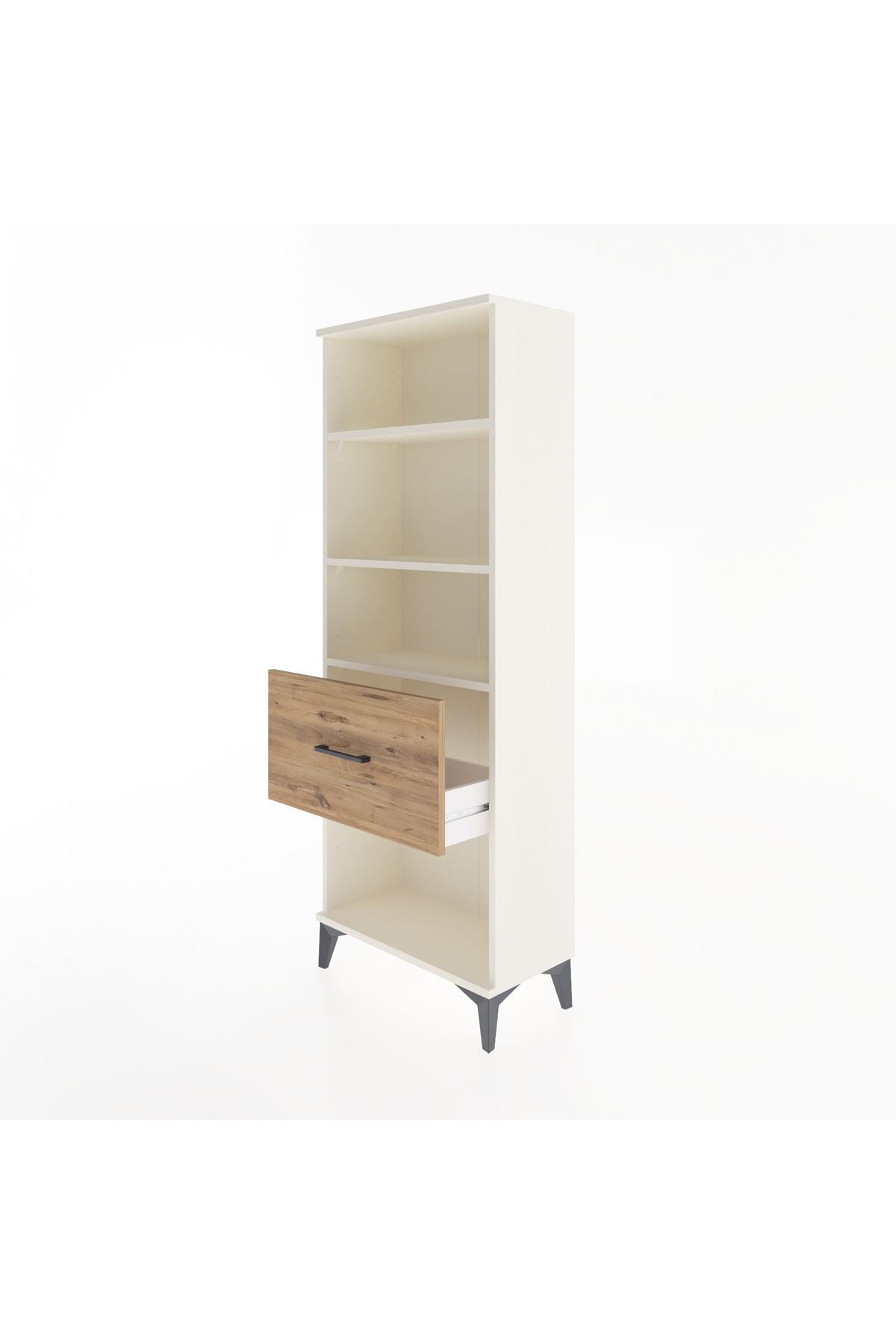 Arges Dolap 3 Raflı Tek Çekmeceli 60x30x163 Aytaşı-Çam