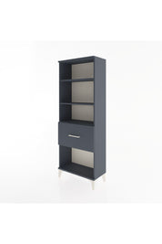 Arges Dolap 3 Raflı Tek Çekmeceli 60x30x163 Antrasit-Antrasit