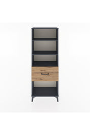 Arges Dolap 3 Raflı Tek Çekmeceli 60x30x163 Antrasit-Çam