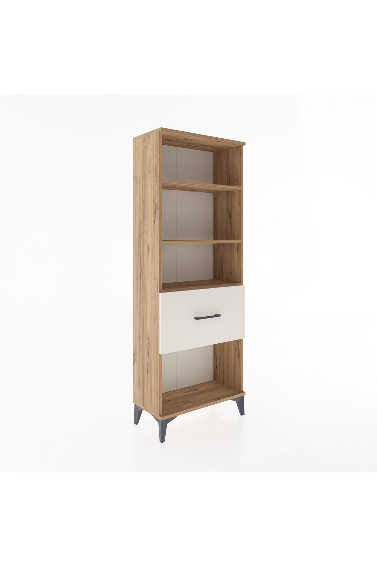 Arges Dolap 3 Raflı Tek Çekmeceli 60x30x163 Çam-Aytaşı
