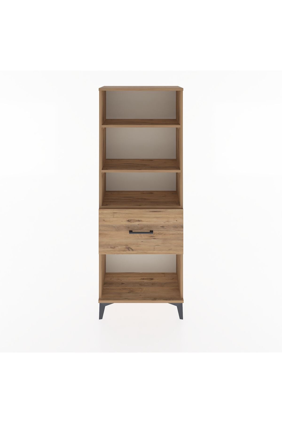 Arges Dolap 3 Raflı Tek Çekmeceli 60x30x163 Çam-Çam