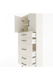 Arges Dolap 2 Raflı 5 Çekmeceli 2 Kapaklı 60x30x163 Aytaşı-Aytaşı