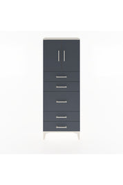 Arges Dolap 2 Raflı 5 Çekmeceli 2 Kapaklı 60x30x163 Aytaşı-Antrasit