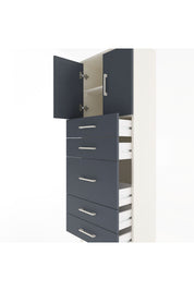Arges Dolap 2 Raflı 5 Çekmeceli 2 Kapaklı 60x30x163 - S20M023V2A