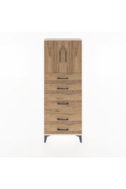 Arges Dolap 2 Raflı 5 Çekmeceli 2 Kapaklı 60x30x163 Aytaşı-Çam