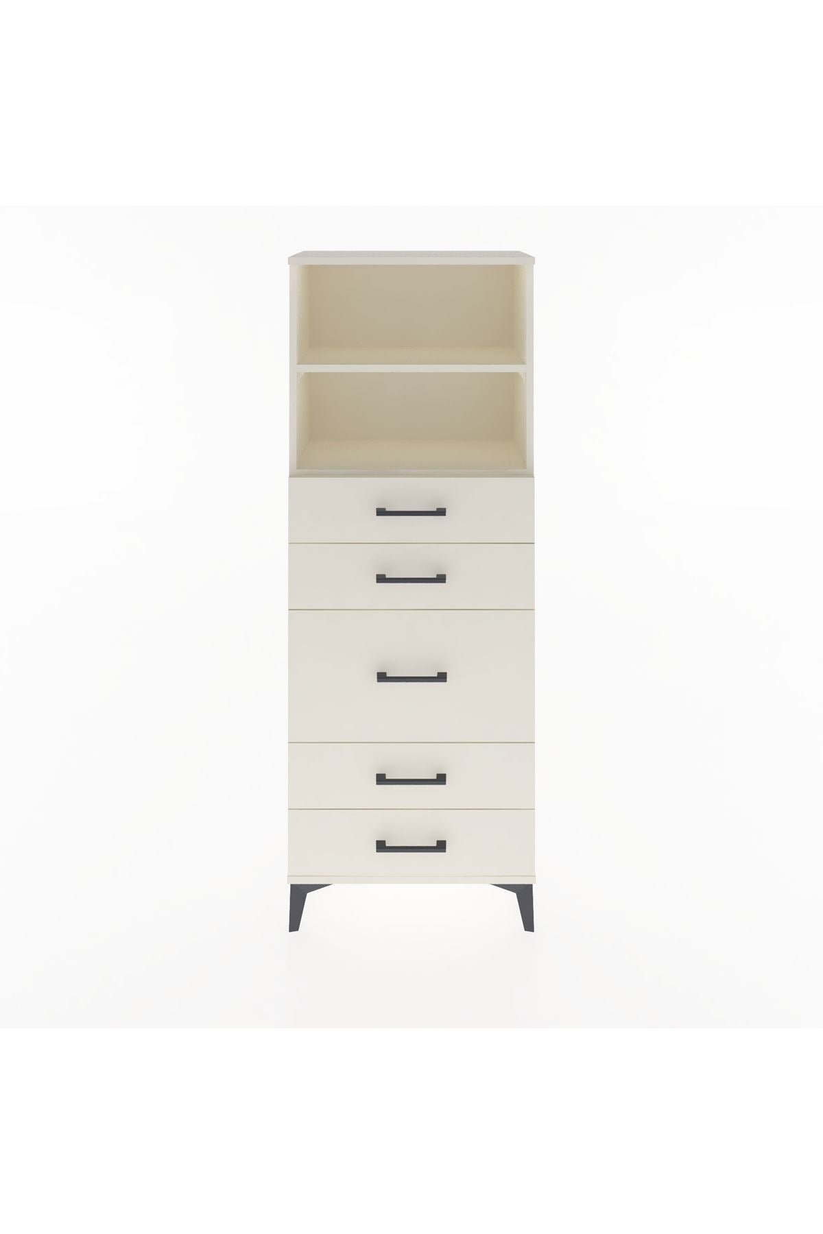 Arges Dolap 2 Raflı 5 Çekmeceli 60x30x163 Aytaşı-Aytaşı