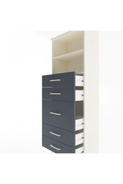 Arges Dolap 2 Raflı 5 Çekmeceli 60x30x163 Aytaşı-Antrasit