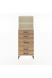 Arges Dolap 2 Raflı 5 Çekmeceli 60x30x163 Aytaşı-Çam