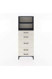 Arges Dolap 2 Raflı 5 Çekmeceli 60x30x163 Antrasit-Aytaşı