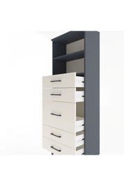 Arges Dolap 2 Raflı 5 Çekmeceli 60x30x163 Antrasit-Aytaşı