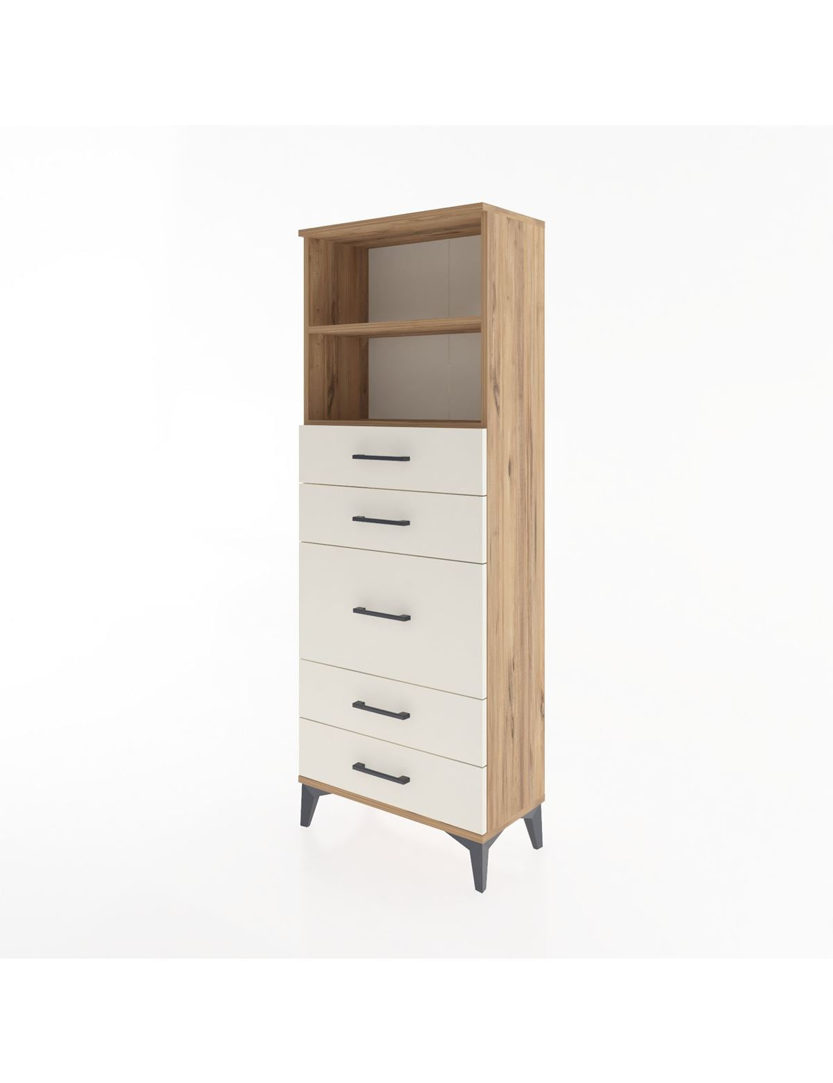 Arges Dolap 2 Raflı 5 Çekmeceli 60x30x163 - S20M024V7A