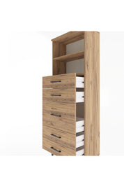 Arges Dolap 2 Raflı 5 Çekmeceli 60x30x163 Çam-Çam