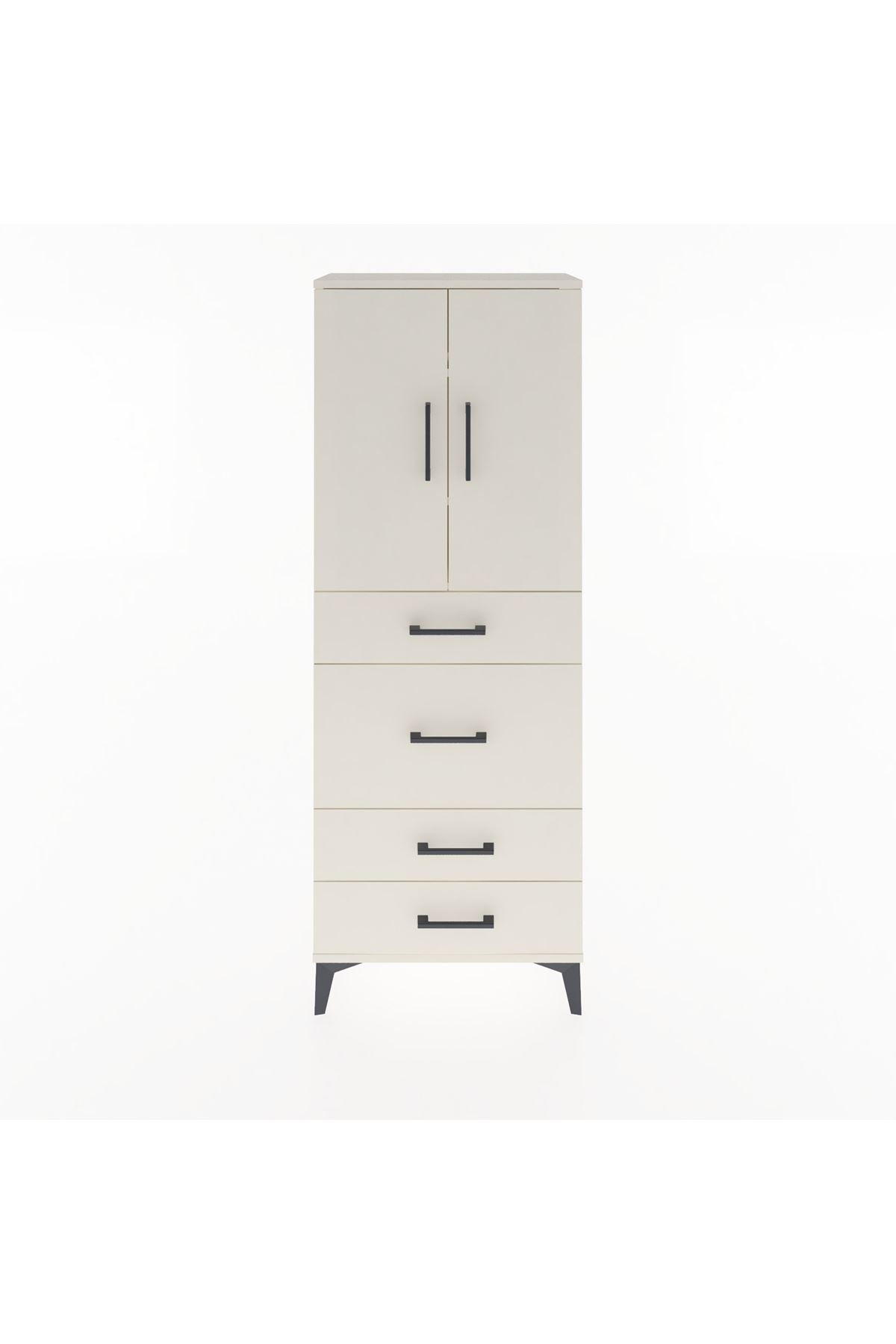 Arges Dolap 3 Raflı 4 Çekmeceli 2 Kapaklı 60x30x163 Aytaşı-Aytaşı