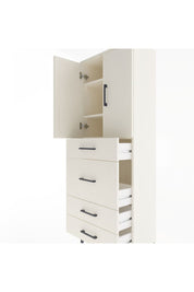 Arges Dolap 3 Raflı 4 Çekmeceli 2 Kapaklı 60x30x163 Aytaşı-Aytaşı