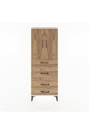 Arges Dolap 3 Raflı 4 Çekmeceli 2 Kapaklı 60x30x163 Aytaşı-Çam