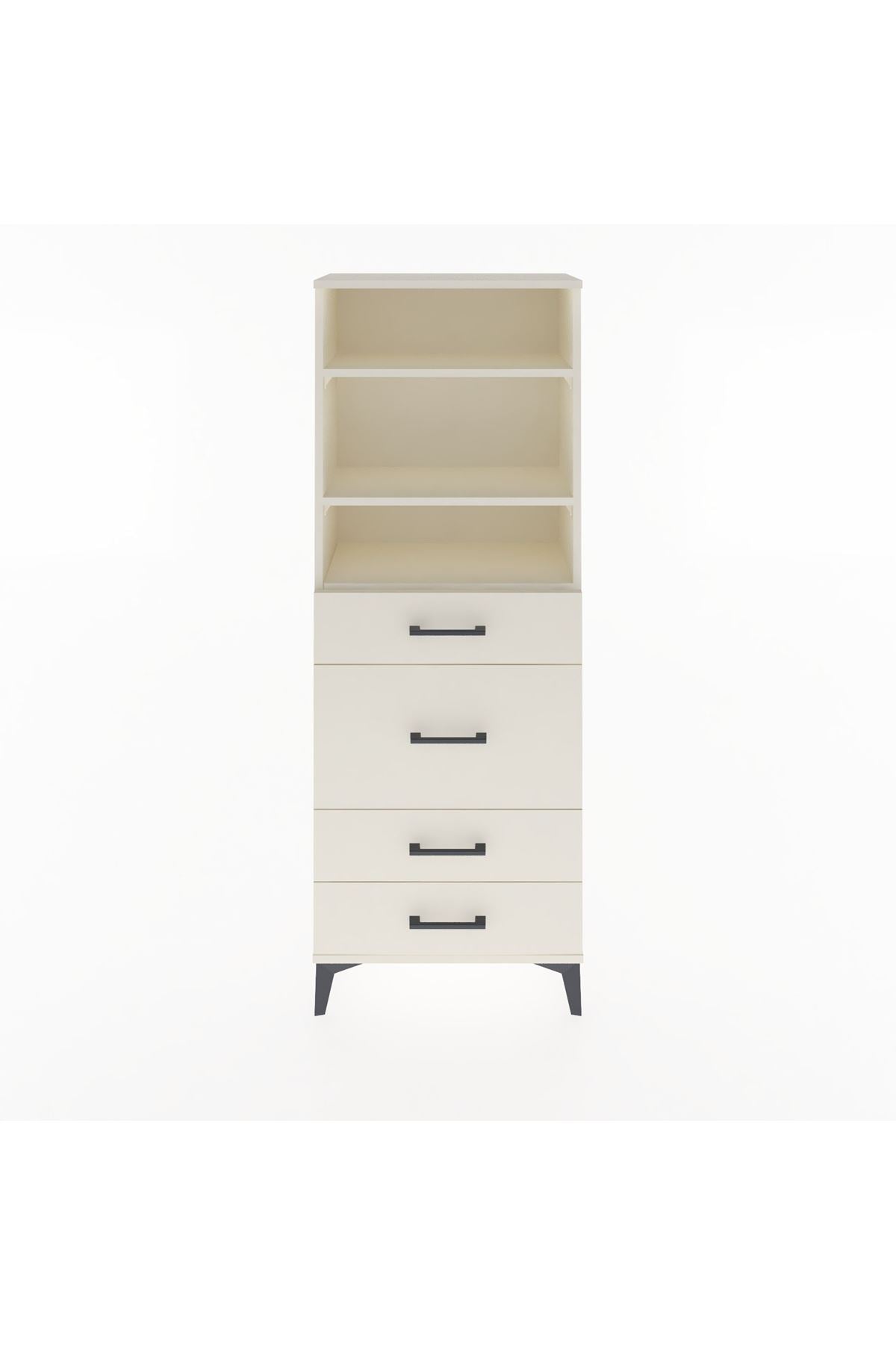 Arges Dolap 3 Raflı 4 Çekmeceli 60x30x163 Aytaşı-Aytaşı