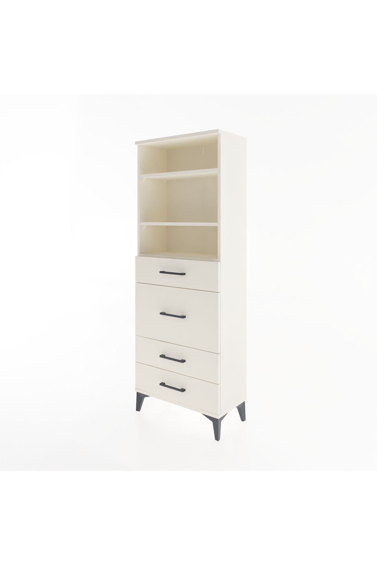 Arges Dolap 3 Raflı 4 Çekmeceli 60x30x163 Aytaşı-Aytaşı