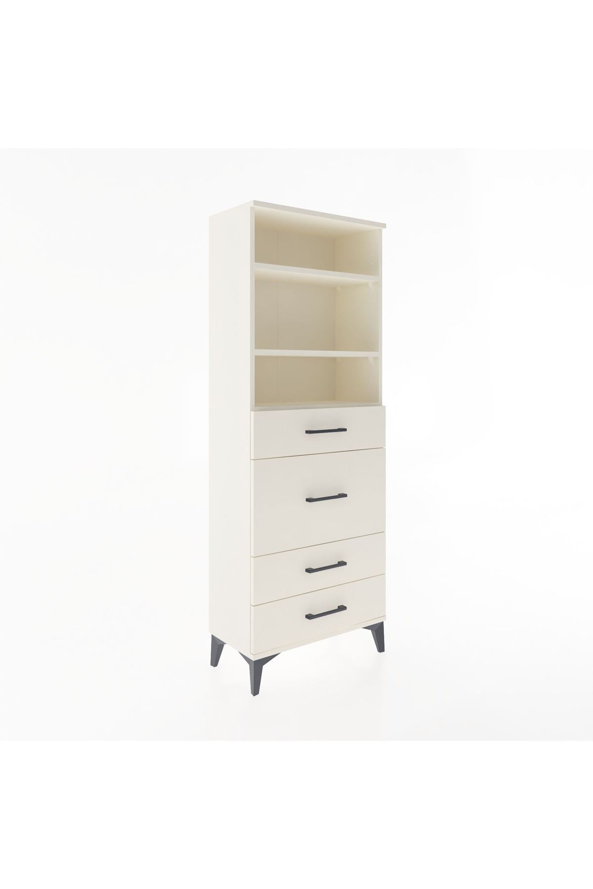 Arges Dolap 3 Raflı 4 Çekmeceli 60x30x163 Aytaşı-Aytaşı