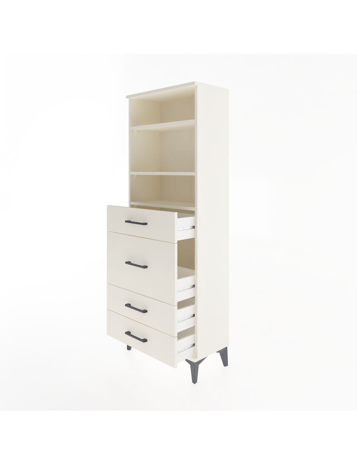 Arges Dolap 3 Raflı 4 Çekmeceli 60x30x163 - S20M026V1A