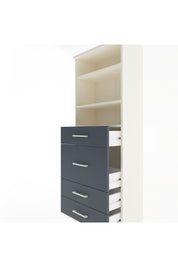 Arges Dolap 3 Raflı 4 Çekmeceli 60x30x163 Aytaşı-Antrasit