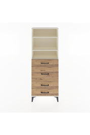 Arges Dolap 3 Raflı 4 Çekmeceli 60x30x163 Aytaşı-Çam