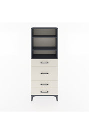 Arges Dolap 3 Raflı 4 Çekmeceli 60x30x163 Antrasit-Aytaşı