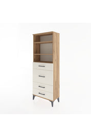 Arges Dolap 3 Raflı 4 Çekmeceli 60x30x163 Çam-Aytaşı