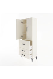 Arges Dolap 3 Raflı 3 Çekmeceli 2 Kapaklı 60x30x163 Aytaşı-Aytaşı