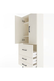 Arges Dolap 3 Raflı 3 Çekmeceli 2 Kapaklı 60x30x163 Aytaşı-Aytaşı