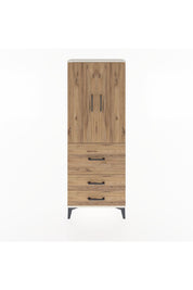 Arges Dolap 3 Raflı 3 Çekmeceli 2 Kapaklı 60x30x163 Aytaşı-Çam