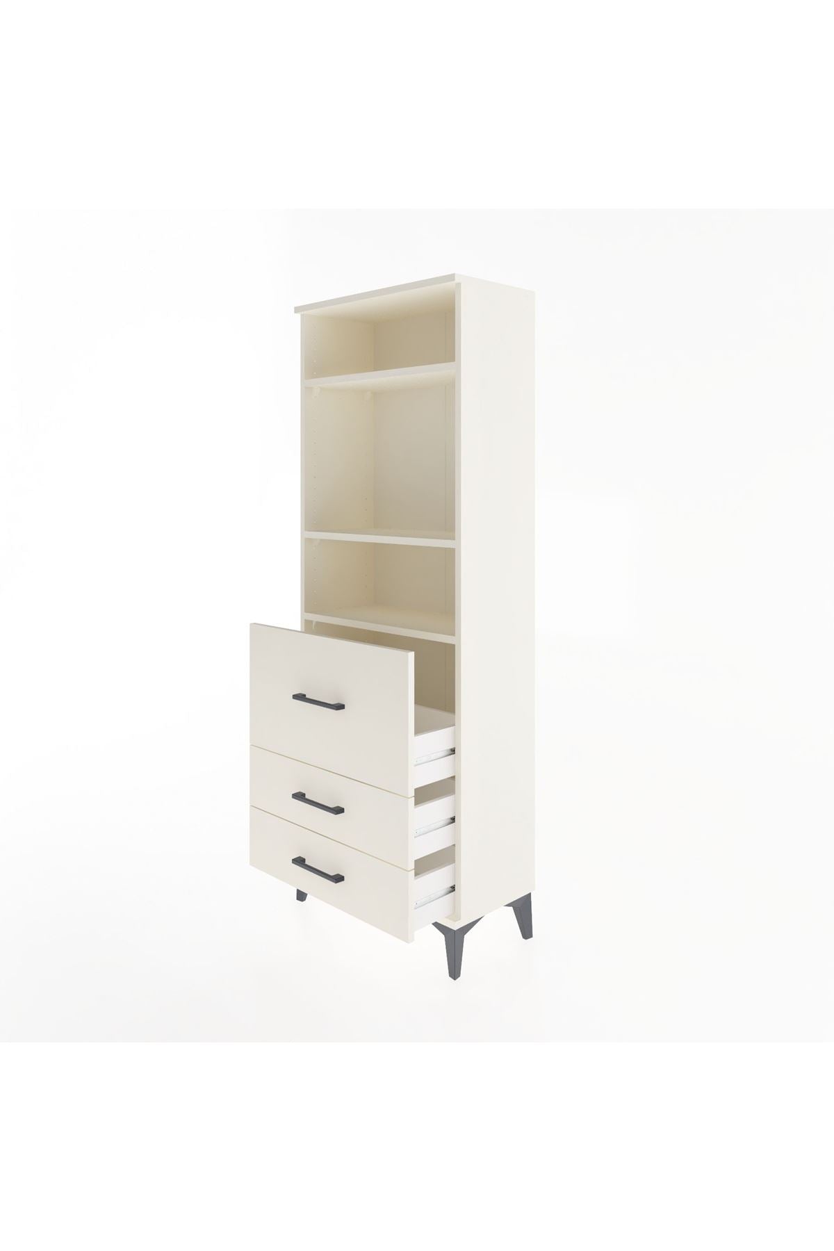 Arges Dolap 3 Raflı 3 Çekmeceli 60x30x163 Aytaşı-Aytaşı