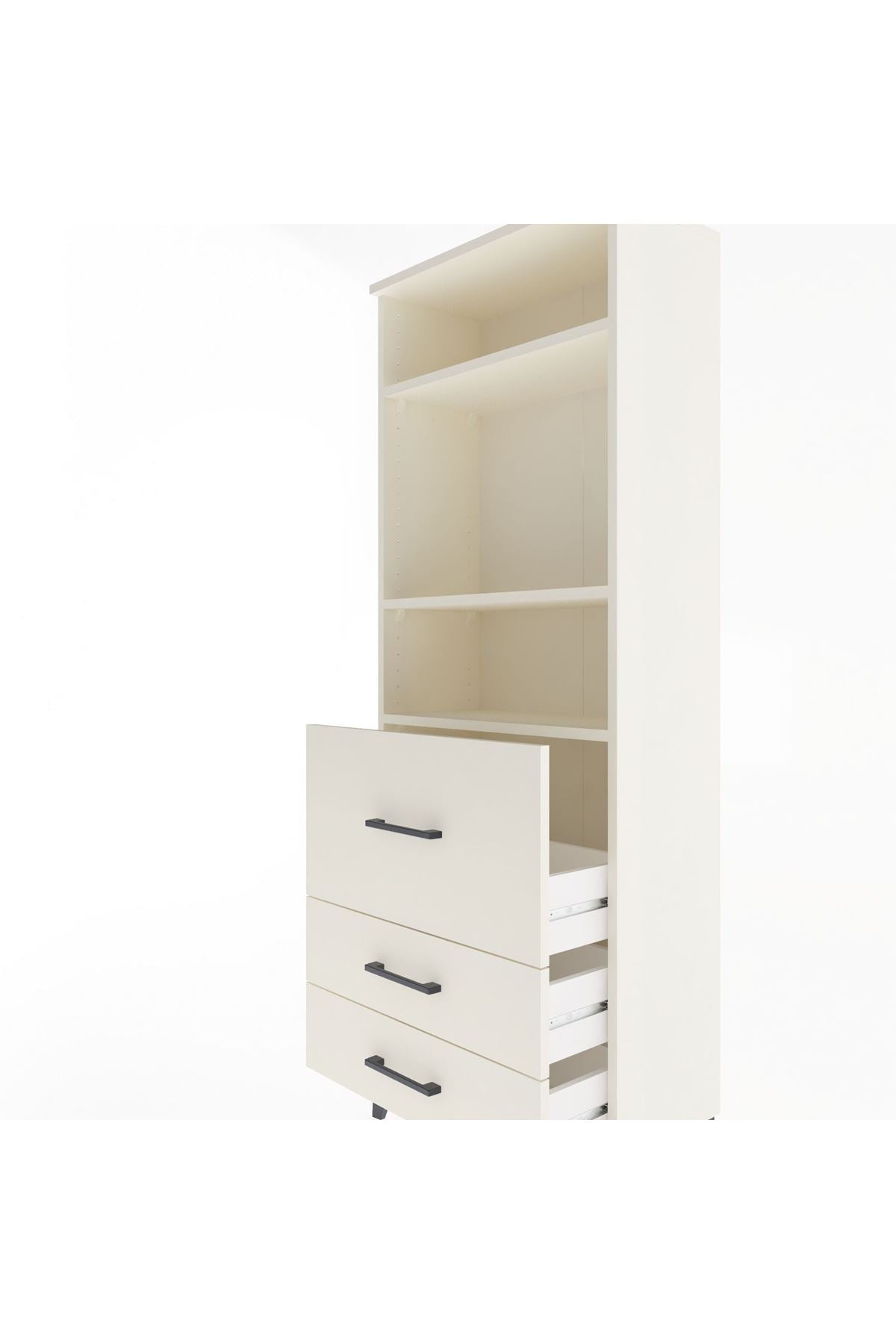 Arges Dolap 3 Raflı 3 Çekmeceli 60x30x163 Aytaşı-Aytaşı