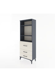 Arges Dolap 3 Raflı 3 Çekmeceli 60x30x163 Antrasit-Aytaşı