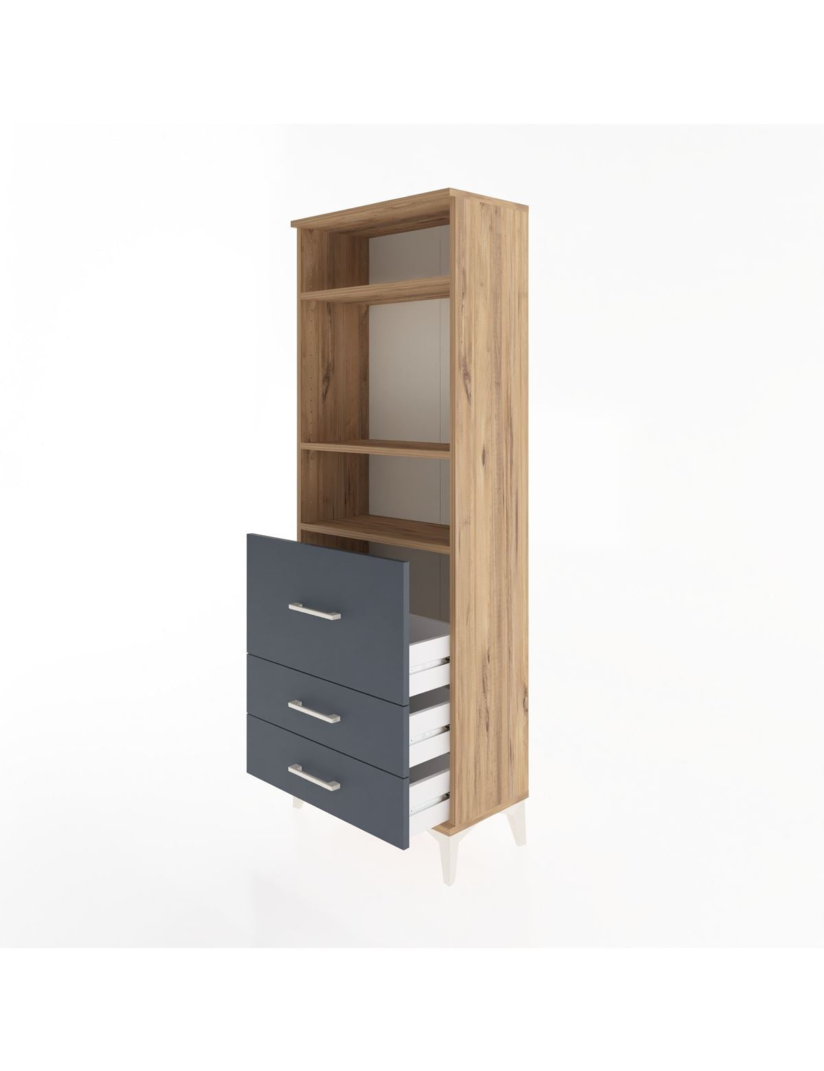Arges Dolap 3 Raflı 3 Çekmeceli 60x30x163 - S20M028V8A